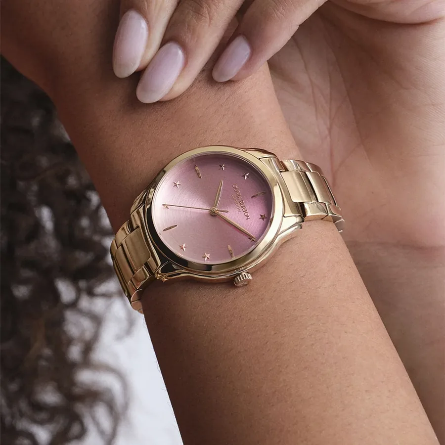 Olivia Burton Colour Wave 36mm Pink Dial, Rose Gold-Tone Stainless Steel Bracelet, view 2
