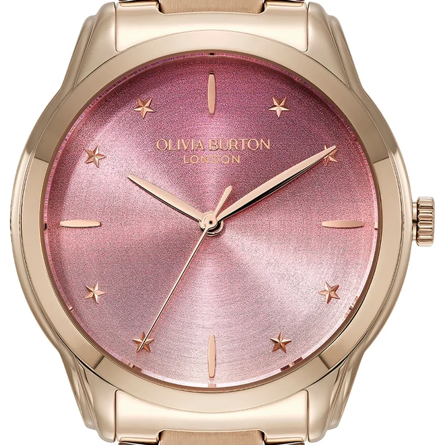 Olivia Burton Colour Wave 36mm Pink Dial, Rose Gold-Tone Stainless Steel Bracelet, view 3