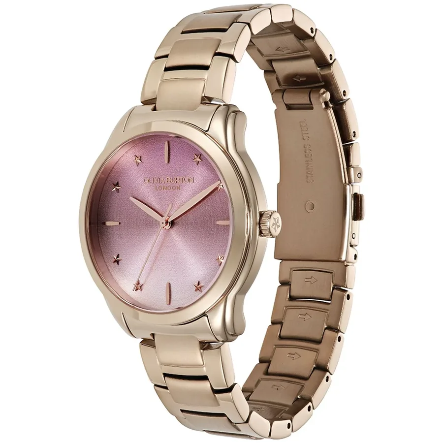 Olivia Burton Colour Wave 36mm Pink Dial, Rose Gold-Tone Stainless Steel Bracelet, view 4