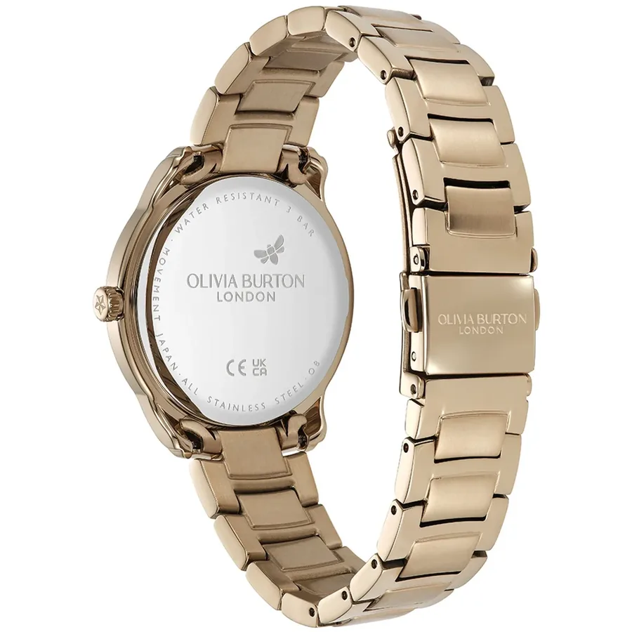 Olivia Burton Colour Wave 36mm Pink Dial, Rose Gold-Tone Stainless Steel Bracelet, view 5