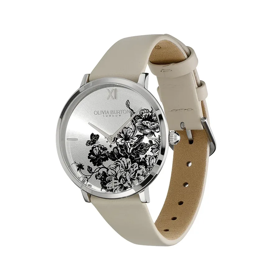 Olivia Burton Floral Blooms 35mm Silver Dial, view 2
