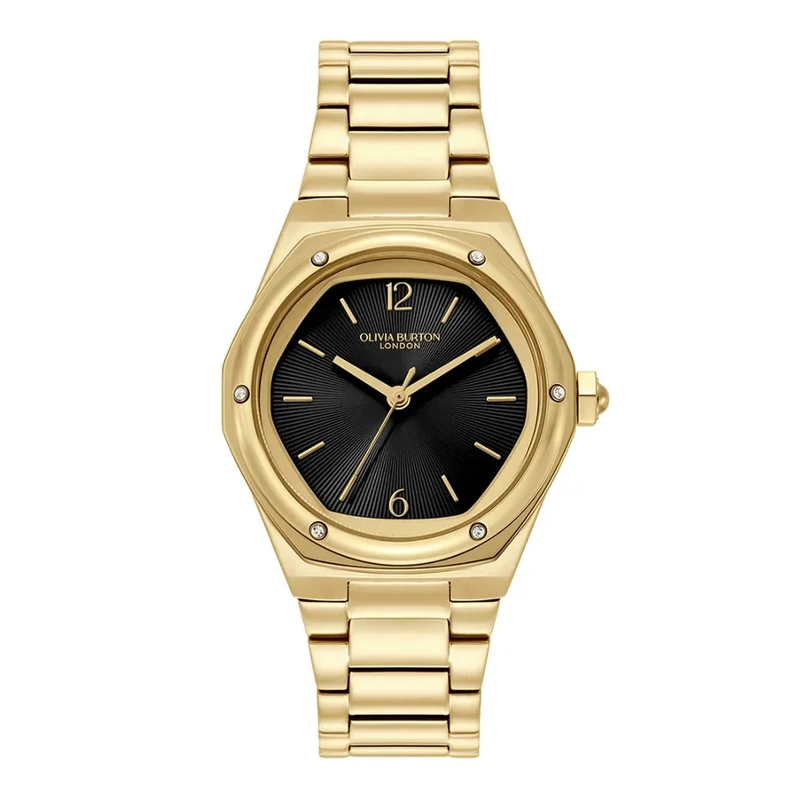 Olivia Burton Hexa 33mm Black Dial, front view