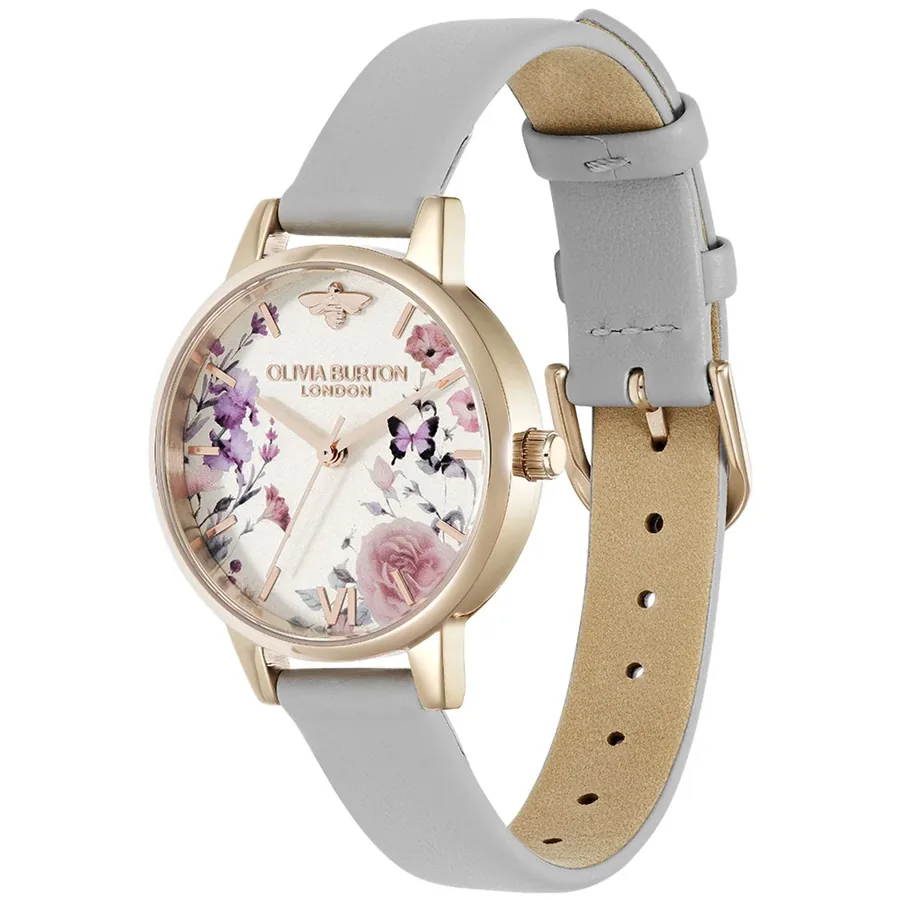 Olivia Burton Illustrated Floral 30mm Floral Dial, view 3