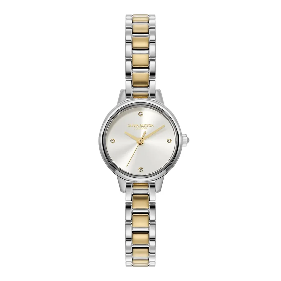 Olivia Burton Mini Classics 23mm Silvery White Dial, front view