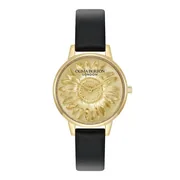 Gold floral dial / Black