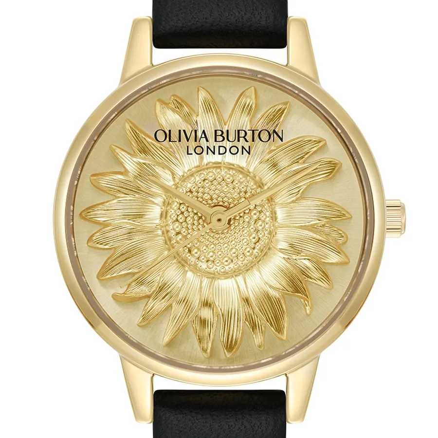 Olivia Burton Sun Flower 30mm Gold Floral Dial, view 2