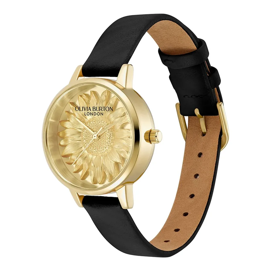 Olivia Burton Sun Flower 30mm Gold Floral Dial, view 3