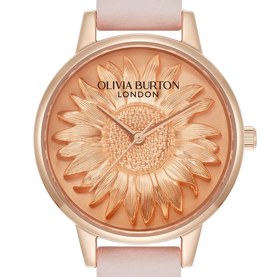 Olivia Burton Sun Flower 30mm Rose Floral Dial, view 2