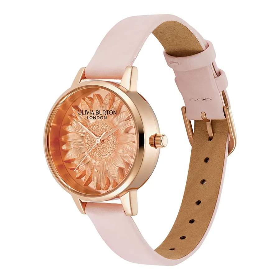 Olivia Burton Sun Flower 30mm Rose Floral Dial, view 3