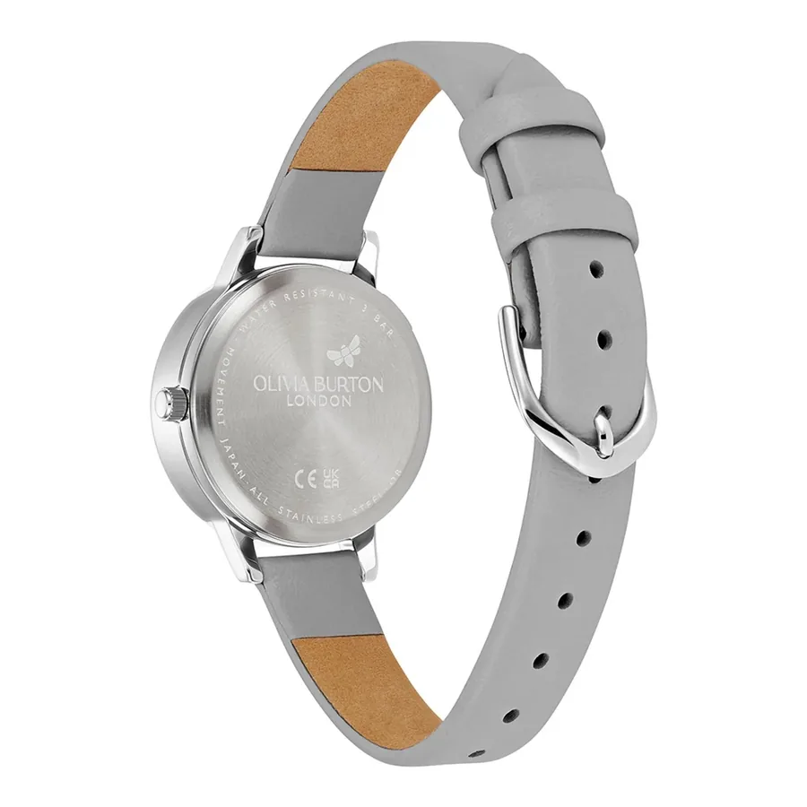 Olivia Burton Sun Flower 30mm Silver Floral Dial, view 4