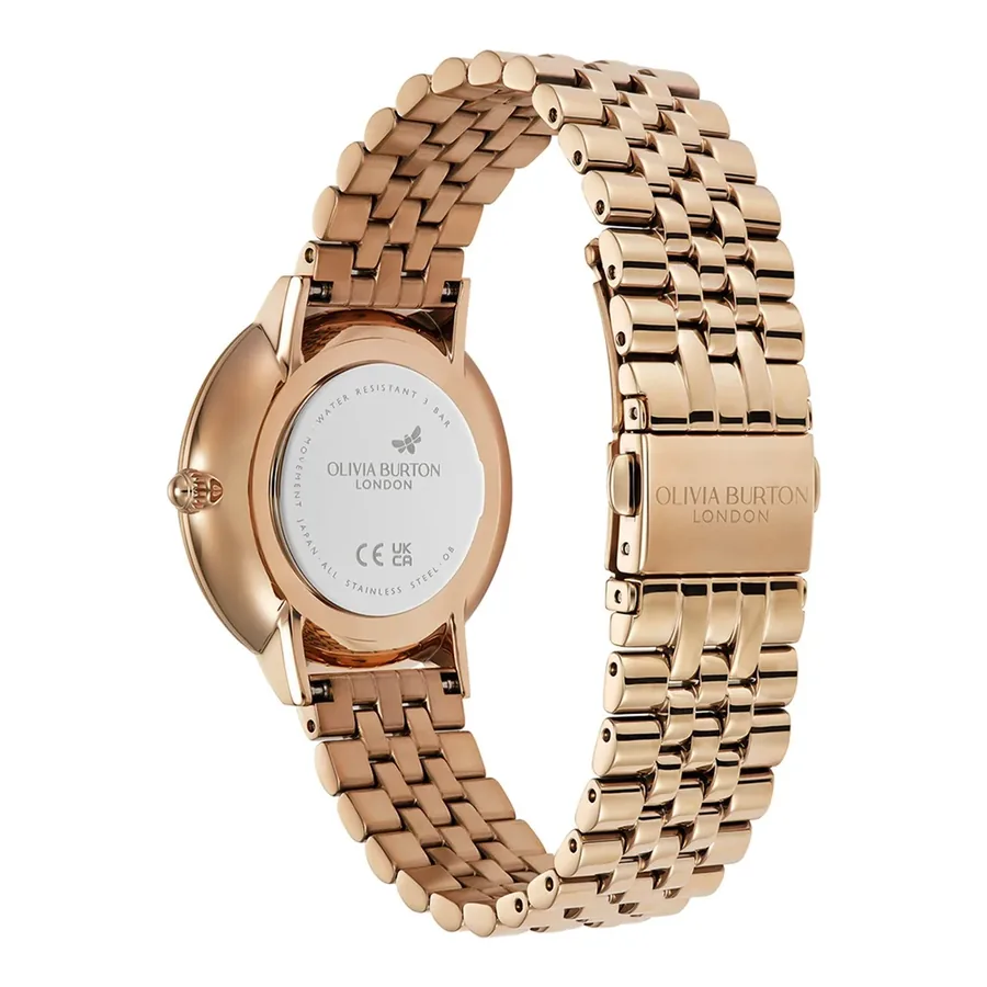 Olivia Burton Sun Flower 35mm Rose Floral Dial, view 4