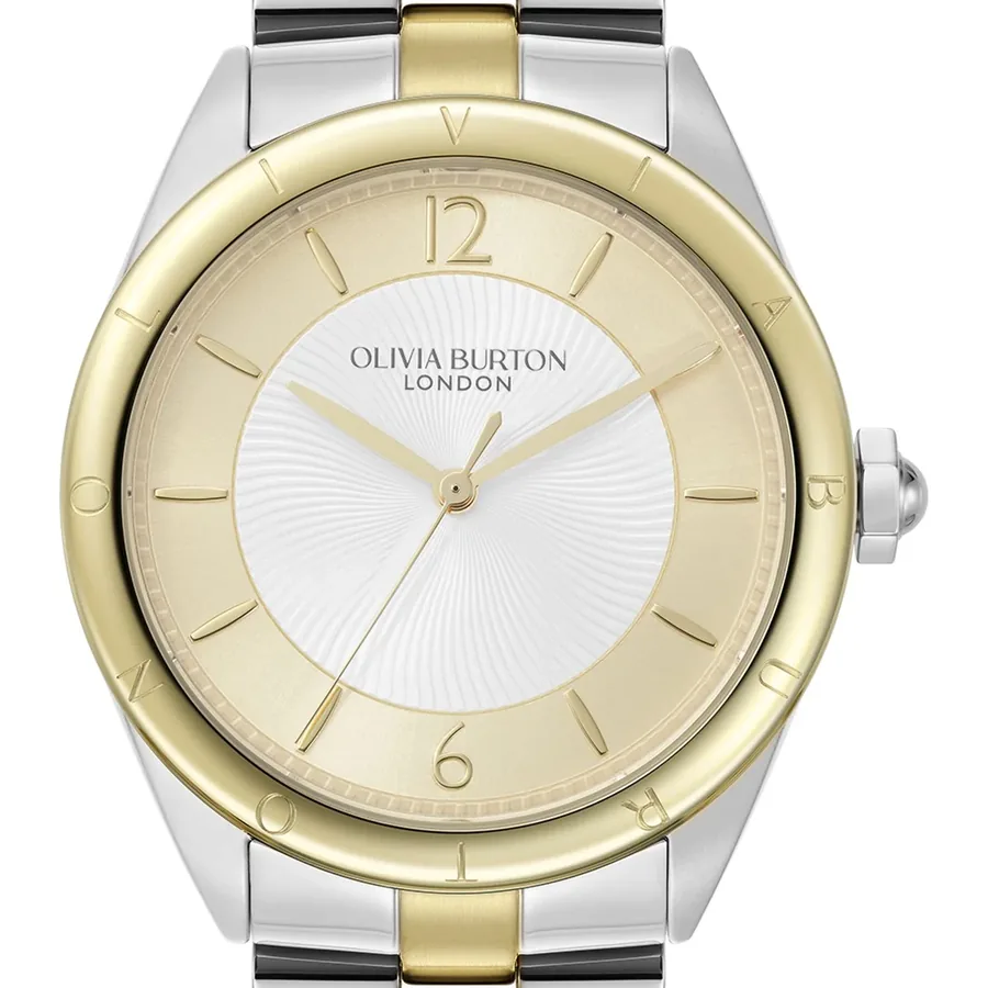 Olivia Burton Swirled 36mm White Dial, Gold-Tone Stainless Steel Bracelet, view 2