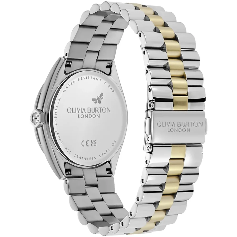 Olivia Burton Swirled 36mm White Dial, Gold-Tone Stainless Steel Bracelet, view 4