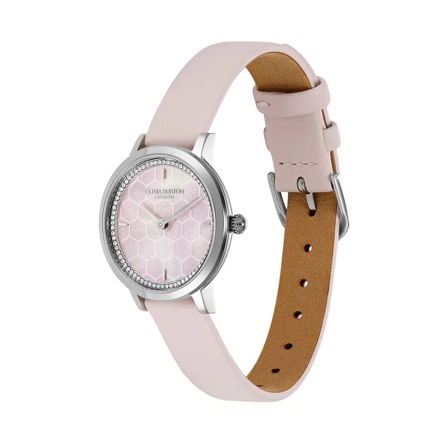 Olivia Burton Ultra Slim Honeycomb 28mm Pink Dial, view 3
