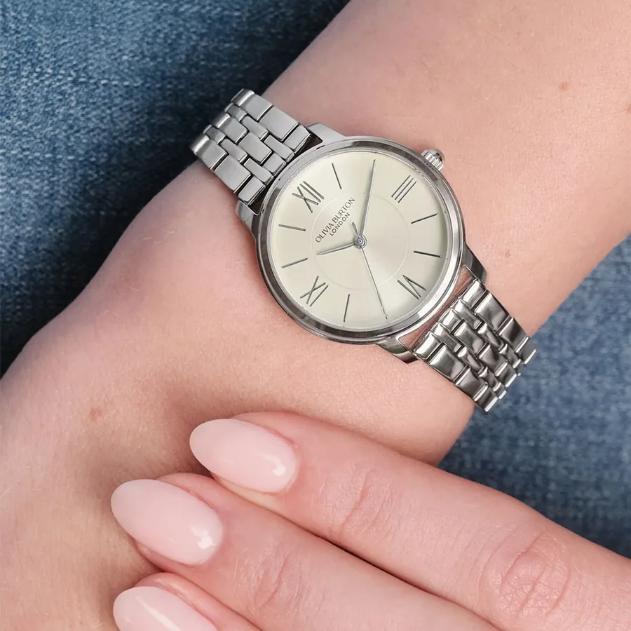Olivia Burton Westbourne 30mm Silvery White Dial, view 5