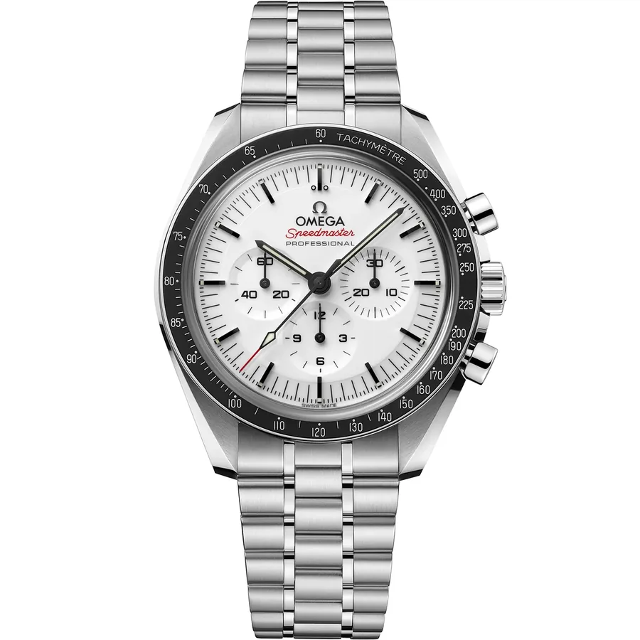 Omega Speedmaster Moonwatch Professional 42mm, White dial, front view