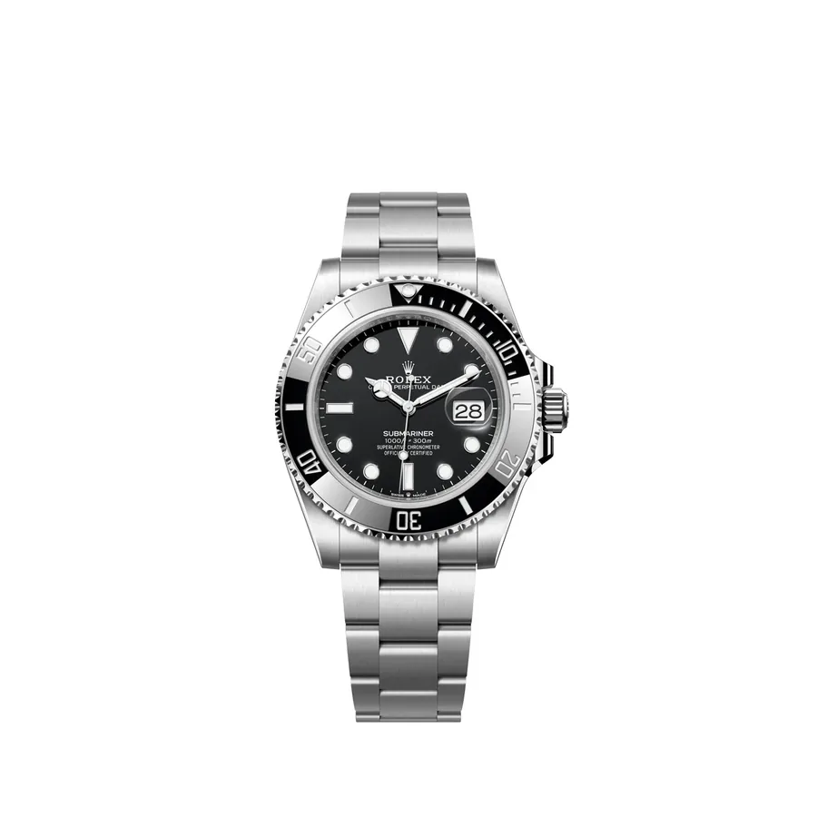 Rolex Submariner Date 41mm, Black bezel, front view
