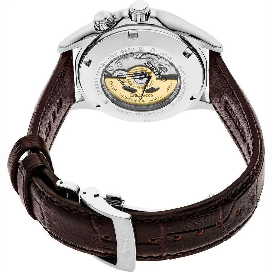 Seiko Prospex Alpinist 39.5mm, Green, leather strap, view 4