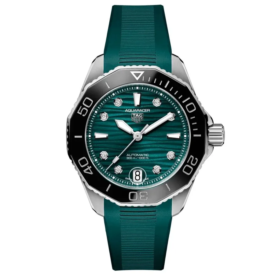 TAG Heuer Aquaracer 36mm Automatic Green Dial, front view