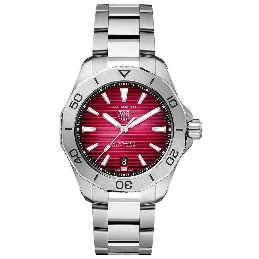 TAG Heuer Aquaracer 40mm Automatic Red Dial, front view