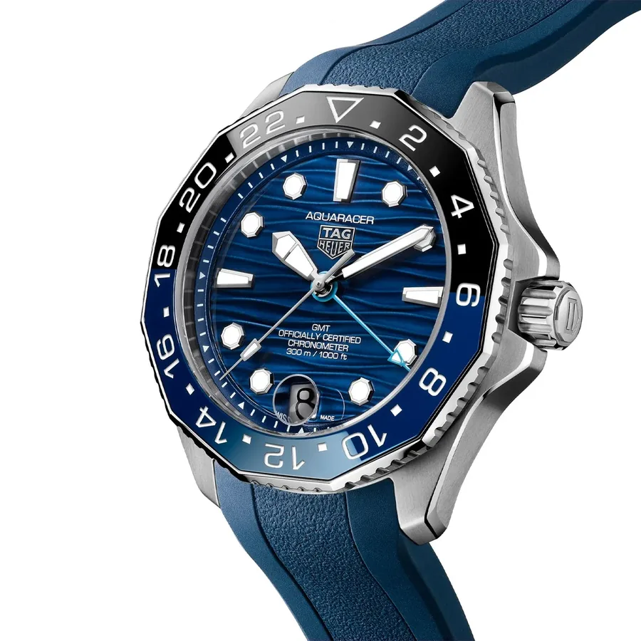 TAG Heuer Aquaracer 42mm Automatic Blue Dial, Blue Rubber Strap, Ref. WBP5114.FT6259, view 3