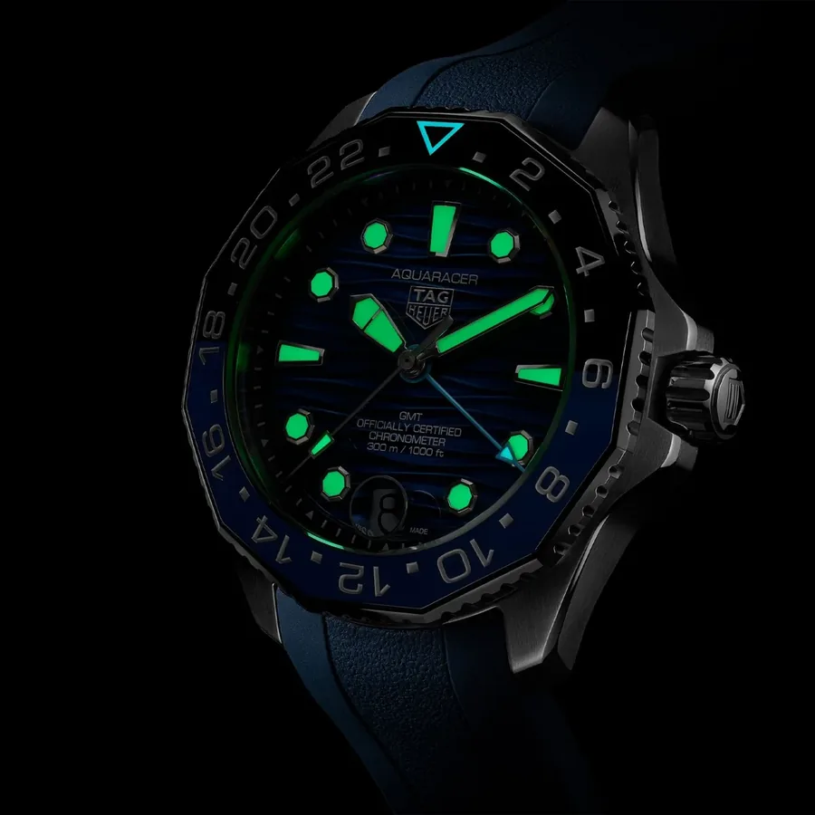 TAG Heuer Aquaracer 42mm Automatic Blue Dial, Blue Rubber Strap, Ref. WBP5114.FT6259, view 5