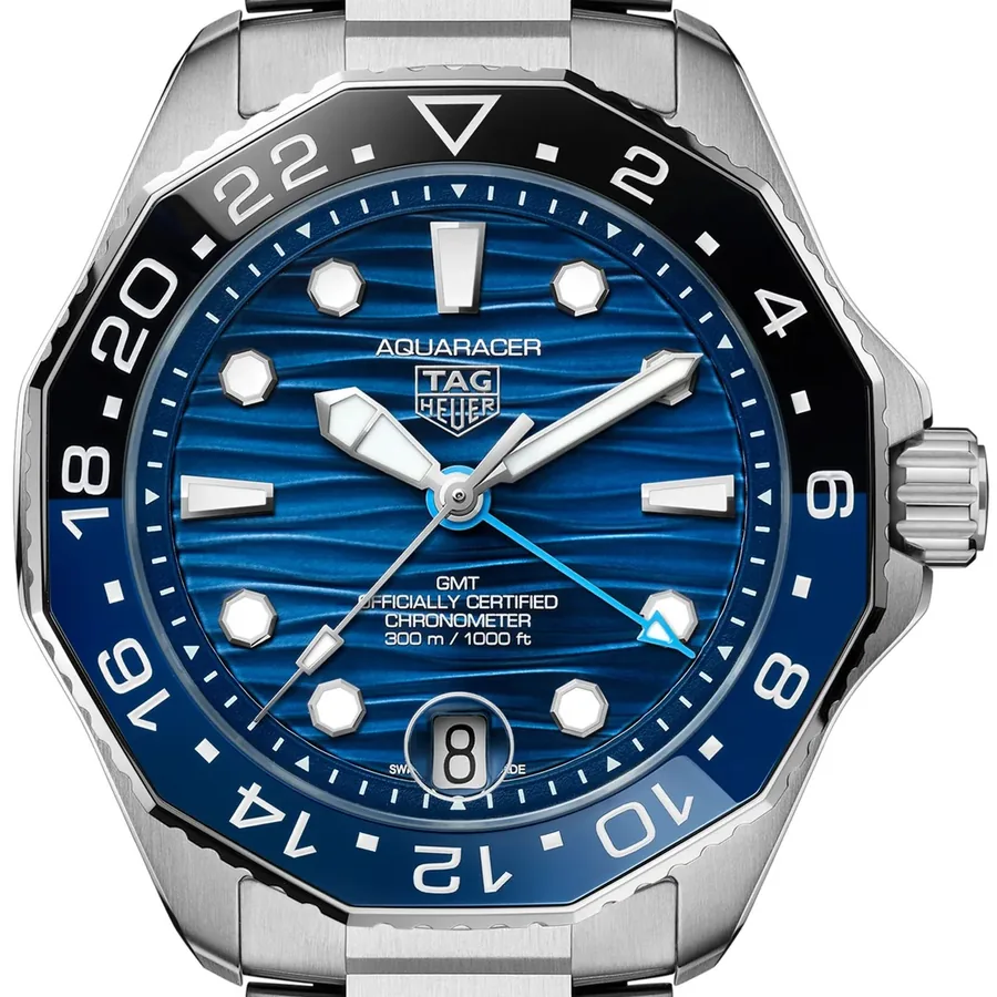 TAG Heuer Aquaracer 42mm Automatic Blue Dial, Silver-Tone Stainless Steel Bracelet, view 2