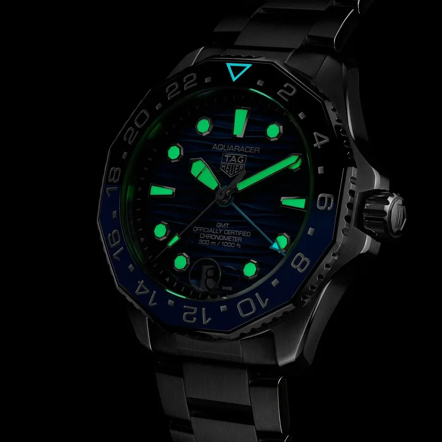 TAG Heuer Aquaracer 42mm Automatic Blue Dial, Silver-Tone Stainless Steel Bracelet, view 6