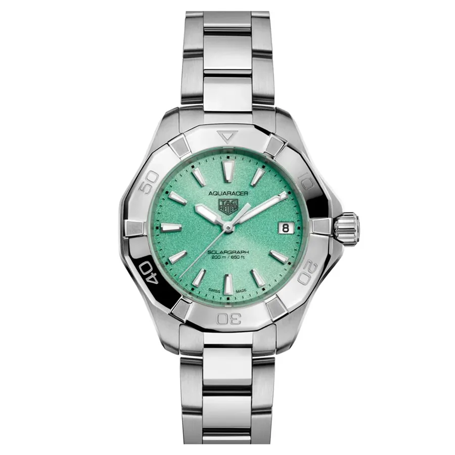 TAG Heuer Aquaracer Solar 34mm Green Dial, front view