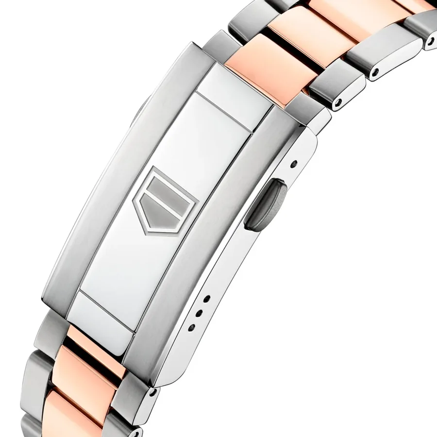 TAG Heuer Aquaracer Solar 40mm Black Dial, Silver and Rose Gold-Tone Stainless Steel Bracelet, view 5