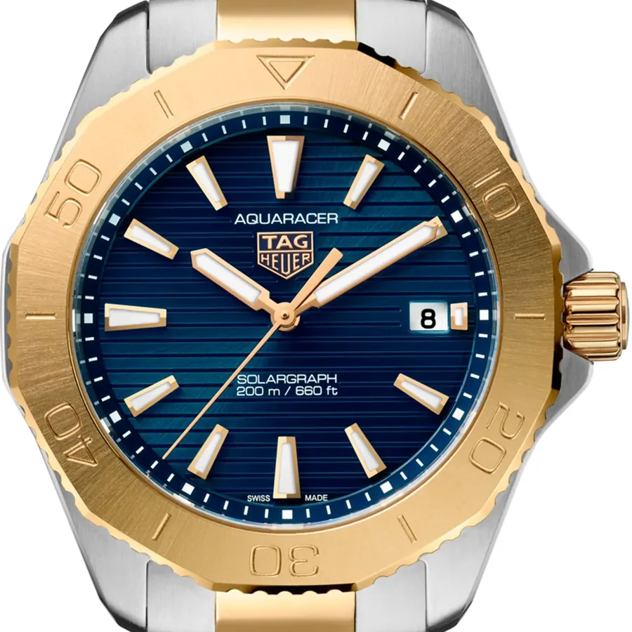 TAG Heuer Aquaracer Solar 40mm Black Dial, Silver-Tone Stainless Steel Bracelet, view 2