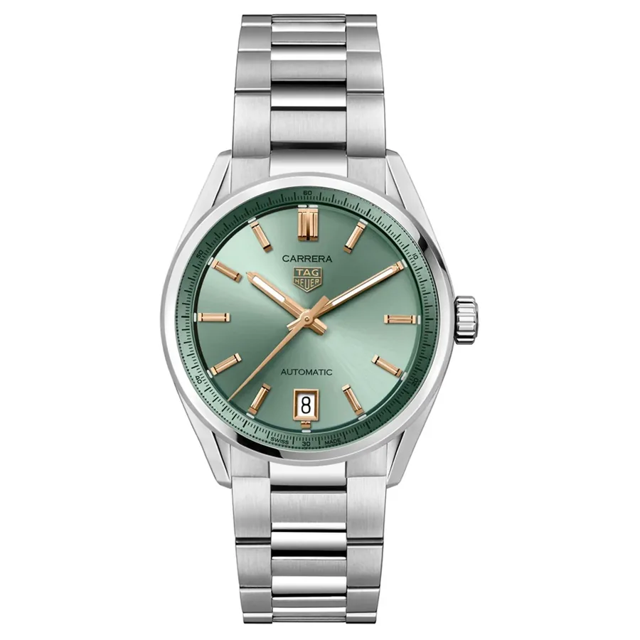 TAG Heuer Carrera 36mm Automatic Green Dial, front view
