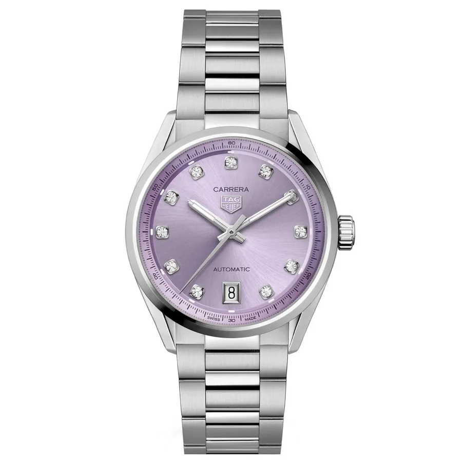 TAG Heuer Carrera 36mm Automatic Lilac Dial, front view