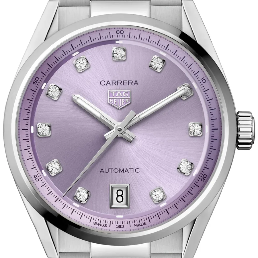 TAG Heuer Carrera 36mm Automatic Lilac Dial, view 2