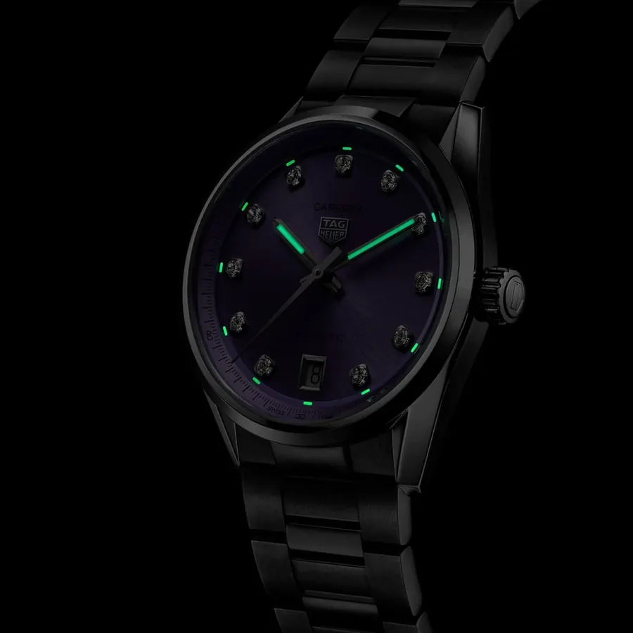 TAG Heuer Carrera 36mm Automatic Lilac Dial, view 6