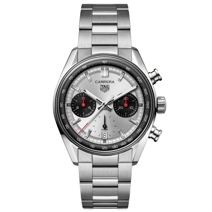 TAG Heuer Carrera 39mm Automatic Silver Dial, front view
