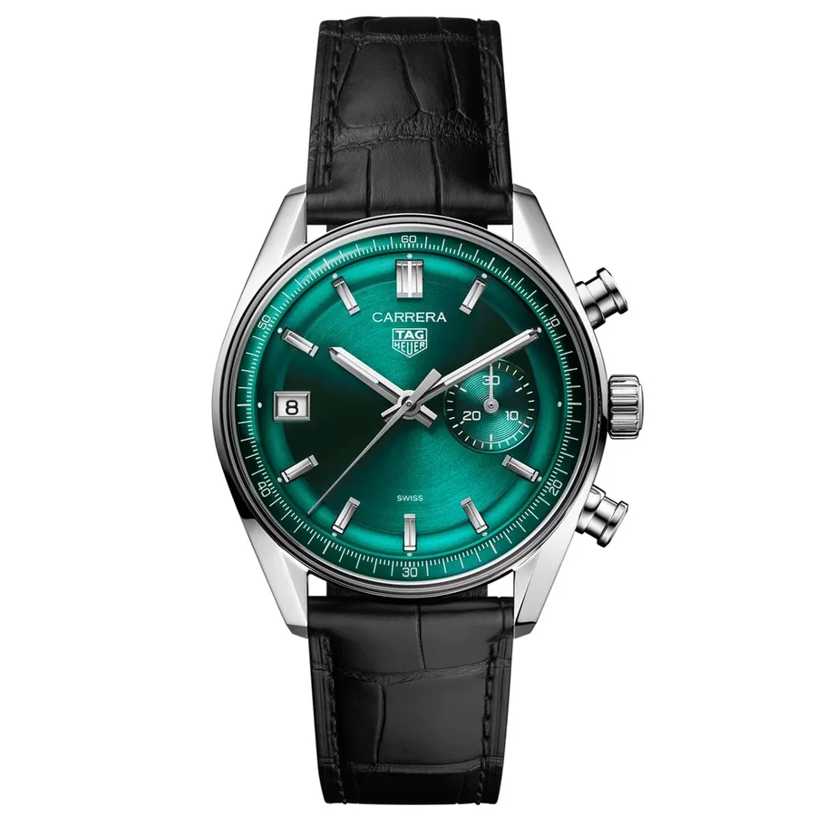TAG Heuer Carrera 39mm Chronograph Green Dial, front view