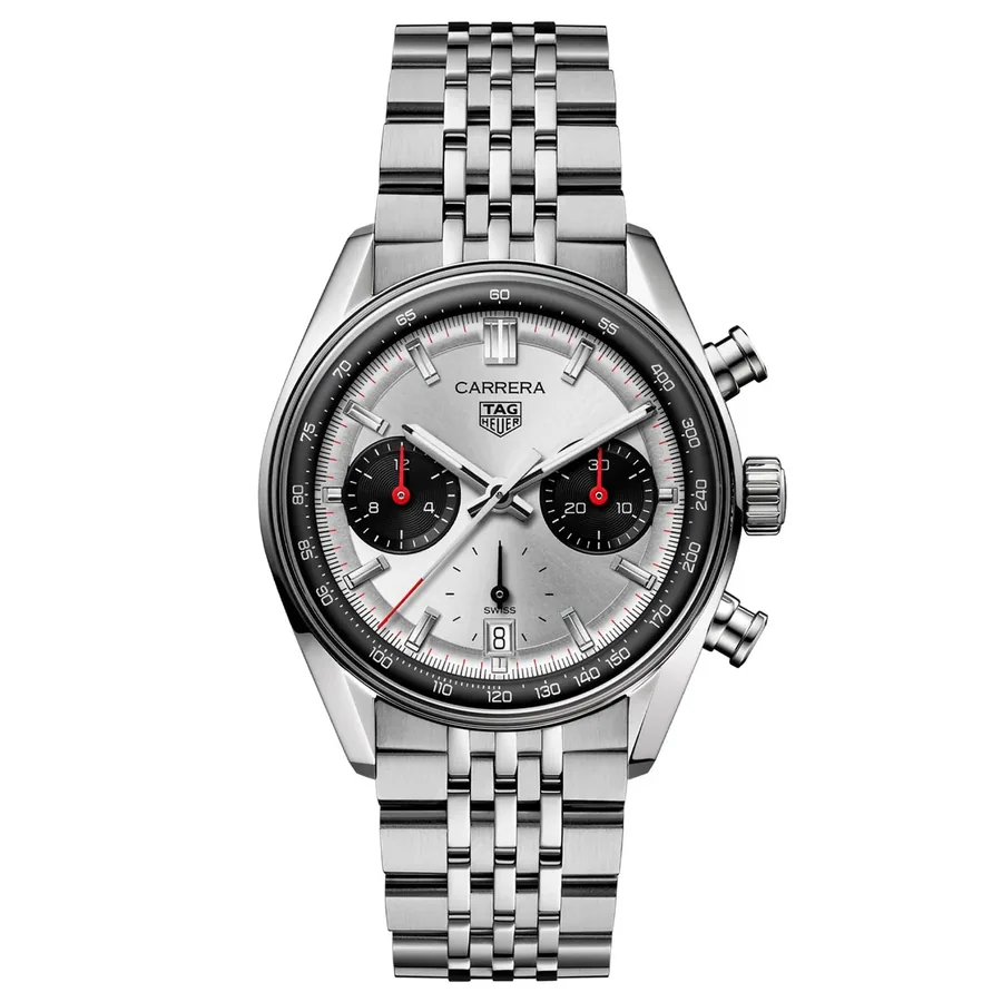 TAG Heuer Carrera 39mm Chronograph Silver Dial, front view