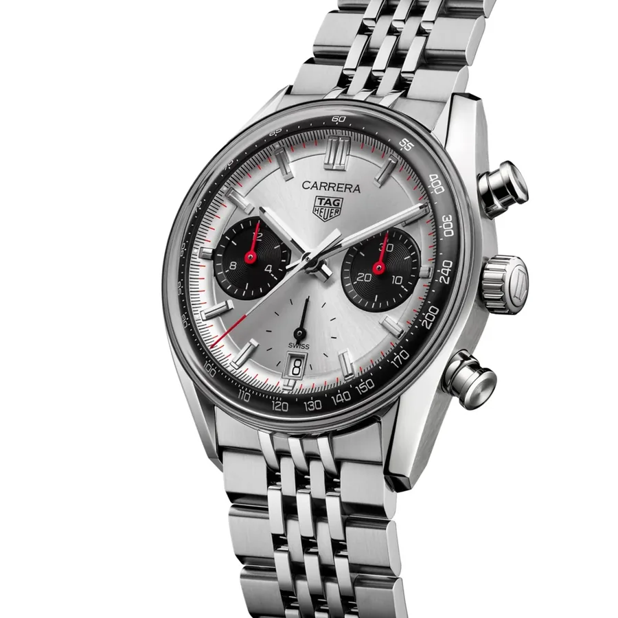 TAG Heuer Carrera 39mm Chronograph Silver Dial, view 3