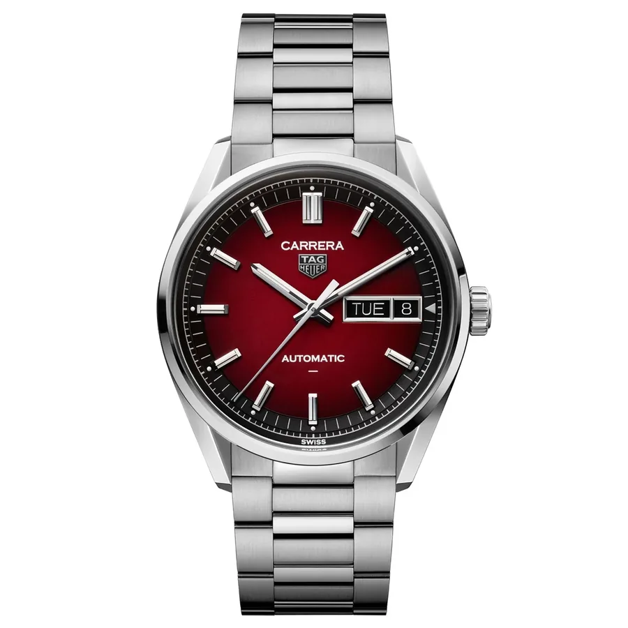TAG Heuer Carrera 41mm Automatic Red Dial, front view