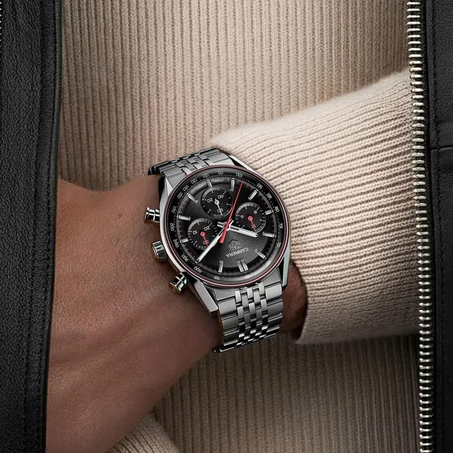 TAG Heuer Carrera 41mm Chronograph Black Dial, view 2