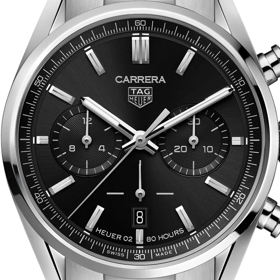TAG Heuer Carrera 42mm Chronograph Black Dial, view 2