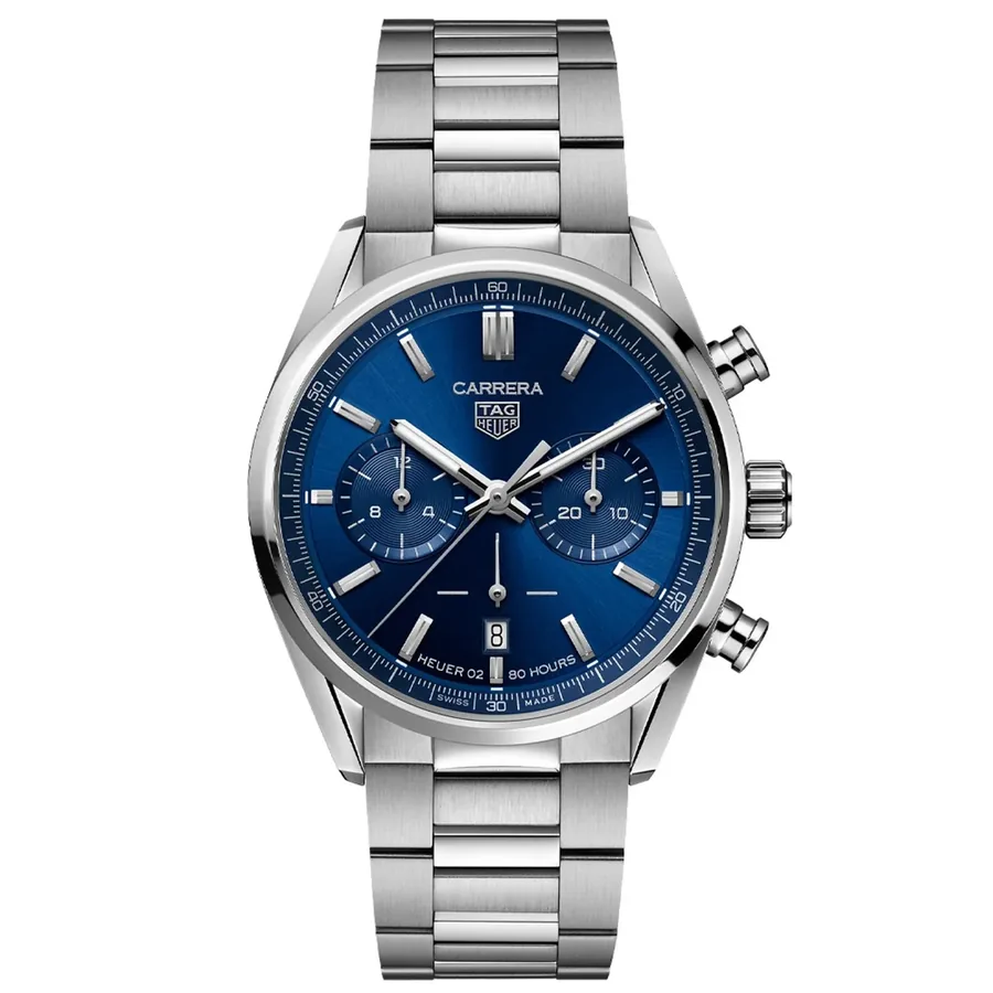 TAG Heuer Carrera 42mm Chronograph Blue Dial, front view
