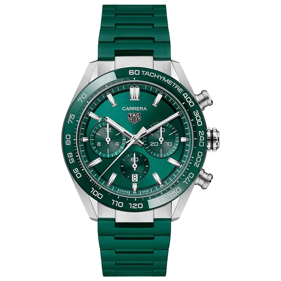 TAG Heuer Carrera 44mm Chronograph Green Dial, Ref. CBN2A1N.FT6238, front view