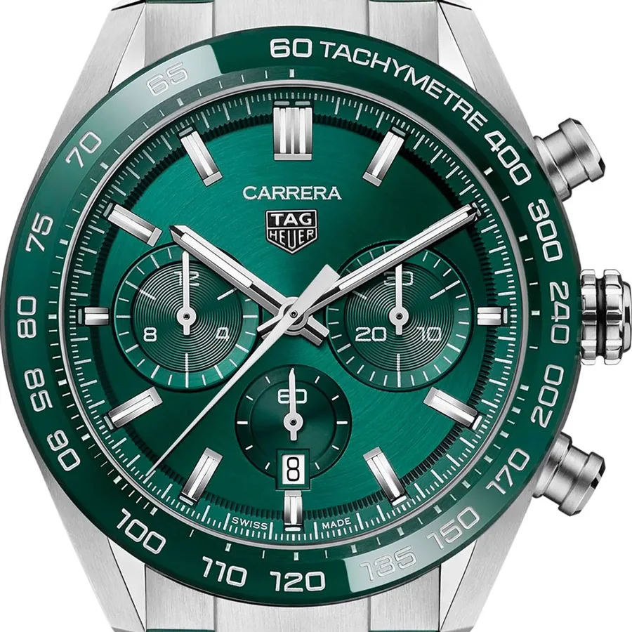 TAG Heuer Carrera 44mm Chronograph Green Dial, Ref. CBN2A1N.FT6238, view 2