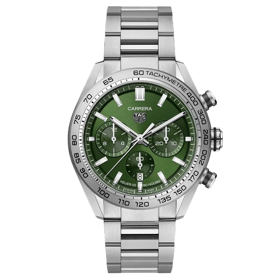 TAG Heuer Carrera 44mm Chronograph Green Dial, Ref. CBN2A10.BA0643, front view