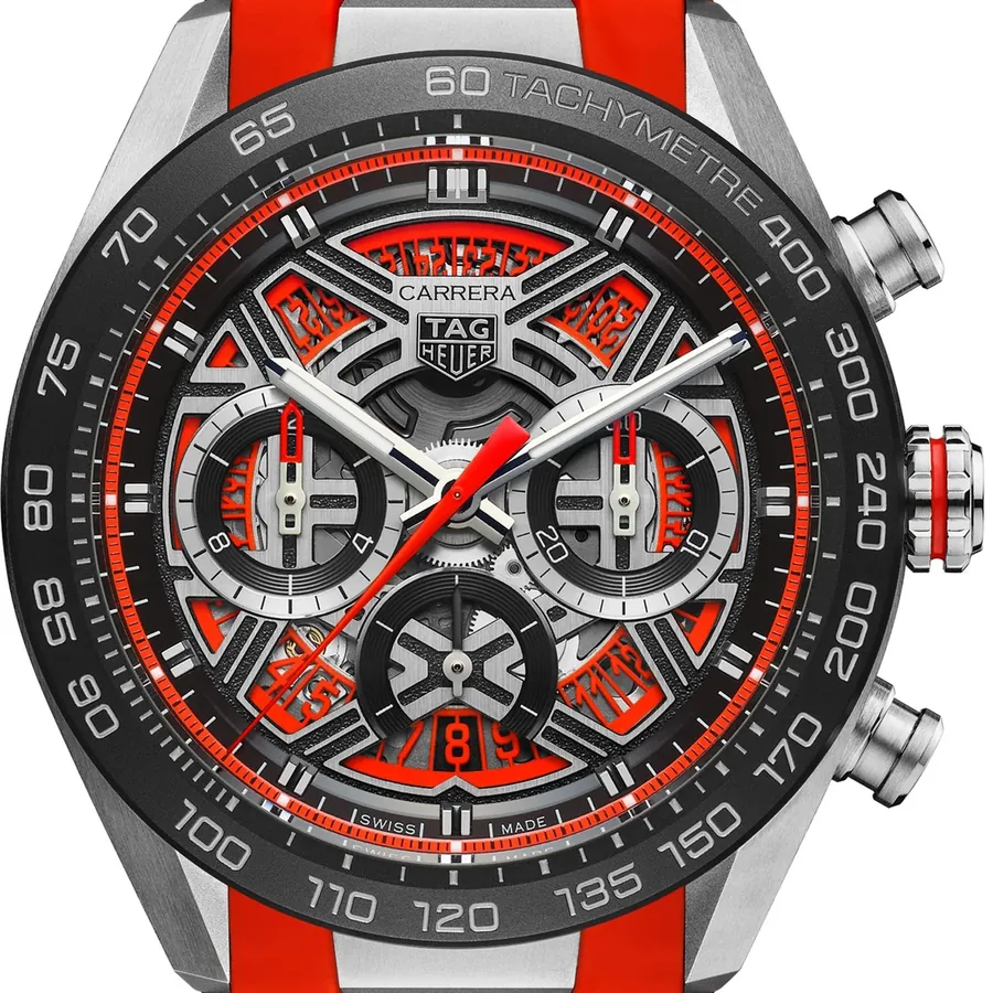 TAG Heuer Carrera 44mm Chronograph Orange Dial, view 2