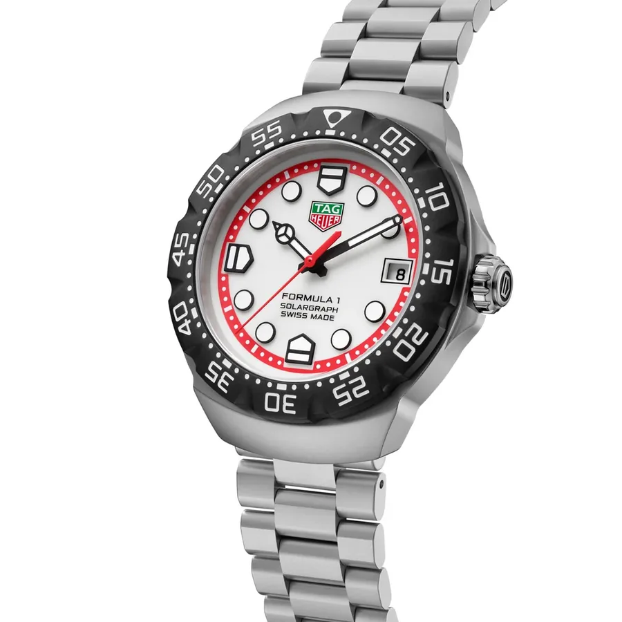TAG Heuer Formula 1 38mm Solar White Dial, Silver-Tone Stainless Steel Bracelet, Ref. WBY1111.BA0042, view 4