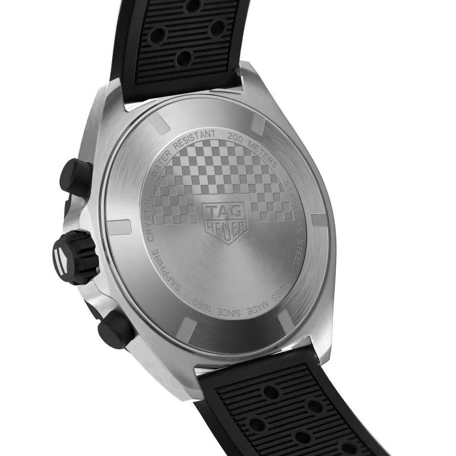 TAG Heuer Formula 1 43mm Chronograph Black Dial, Black Rubber Strap, view 5