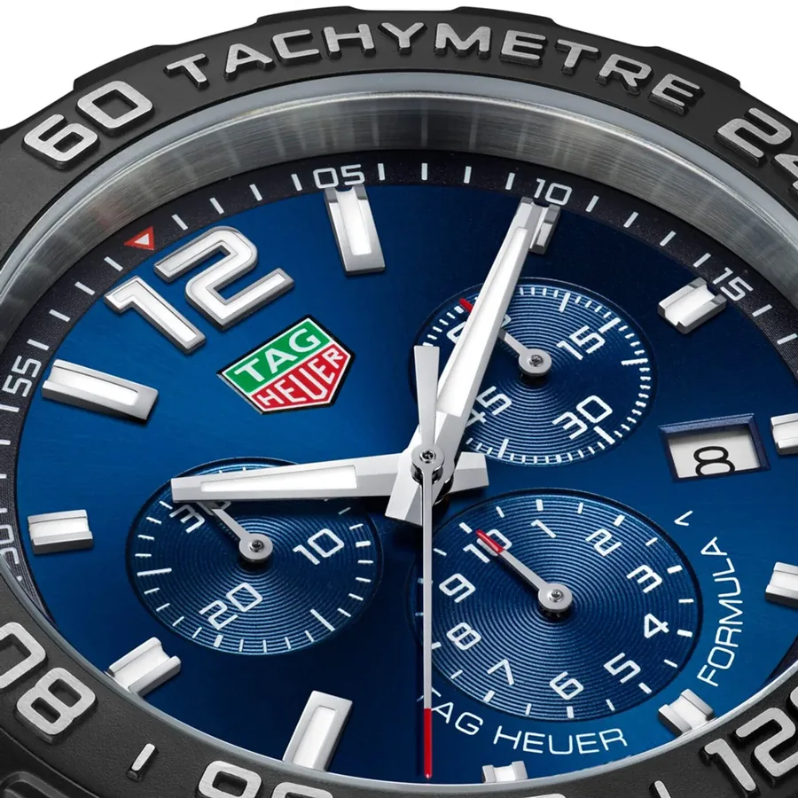 TAG Heuer Formula 1 43mm Chronograph Blue Dial, Blue Rubber Strap, Ref. CAZ101AV.FT8077, view 4